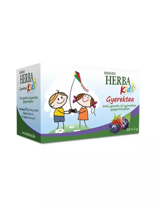 Herba Kids gyümölcstea málna filteres HERBÁRIA 20x2g