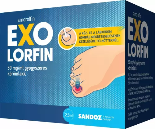 Exolorfin 50 mg/ml gyógyszeres körömlakk 1x2,5ml