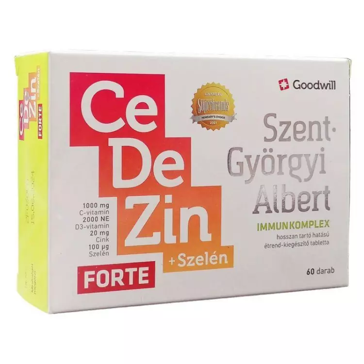 Szent- Györgyi Albert Immunk.Cedezin Forte+ Se tbl 60x Szent- Györgyi Albert Immunk.Cedezin Forte+ Se tbl 60x