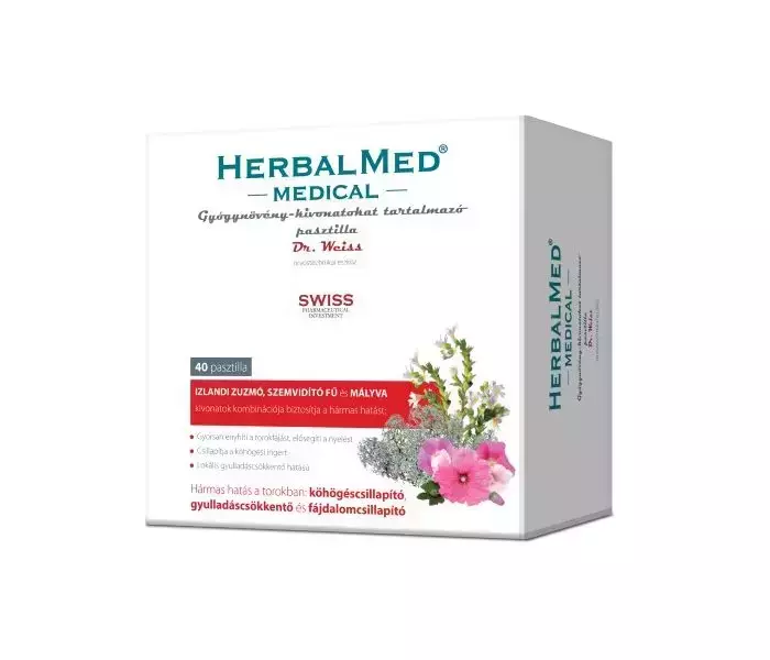 Herbalmed Medical gyógynövény pasztilla 40x Herbalmed Medical gyógynövény pasztilla 40x