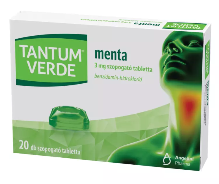 Tantum Verde menta 3 mg szopogató tabletta 20x Tantum Verde menta 3 mg szopogató tabletta 20x