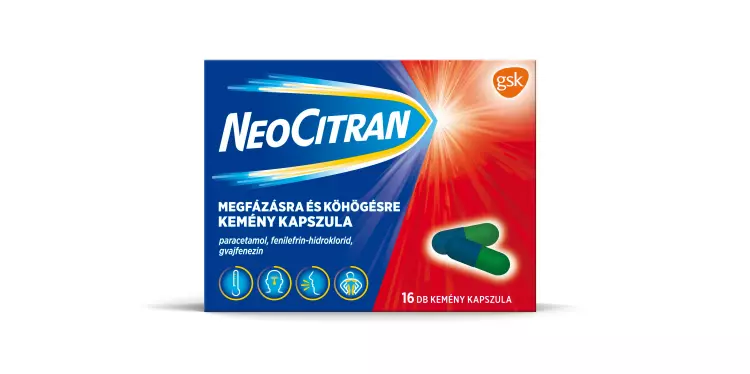 Neo Citran megfázásra és köhögésre kemény kapszula 16x Neo Citran megfázásra és köhögésre kemény kapszula 16x