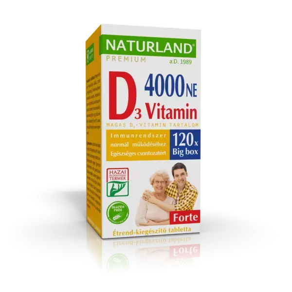 Naturland D-vitamin 4000 NE forte tabletta 120x Naturland D-vitamin 4000 NE forte tabletta 120x