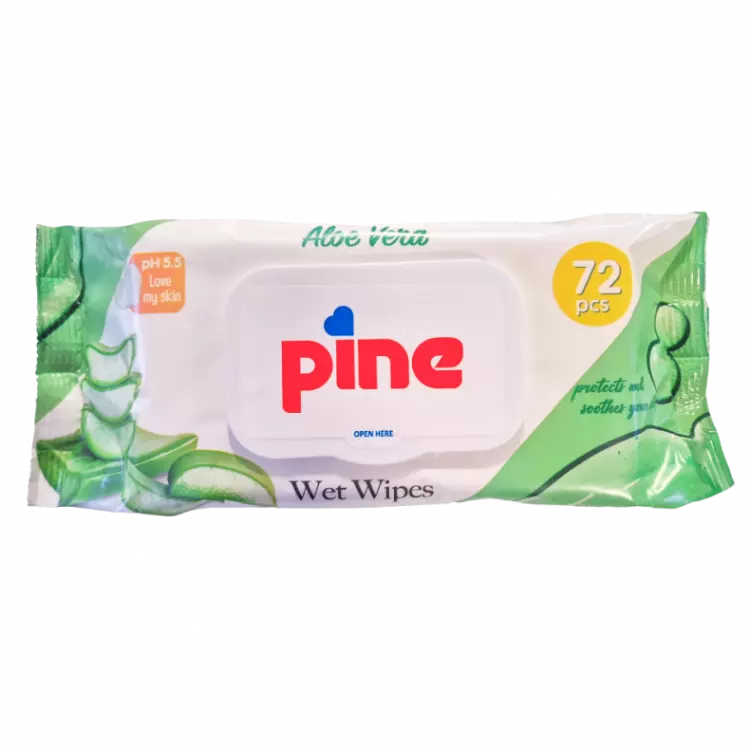 Pine extra nedves törlőkendő aloe vera 72x