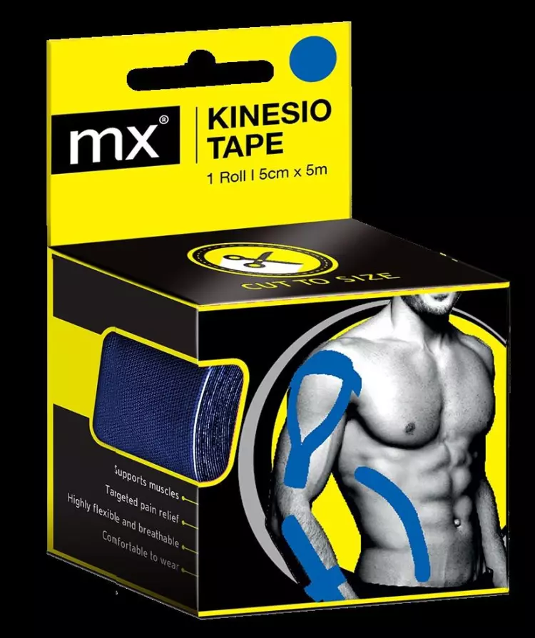 MX kineziológiai tapasz 5m x 5cm kék 1x MX kineziológiai tapasz 5m x 5cm kék 1x