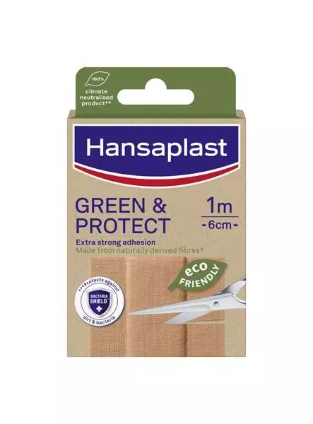 Hansaplast Green/Protect Ökobarát sebtap. 1m x 6cm 1x