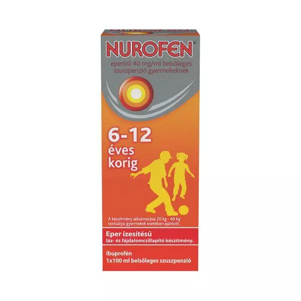 Nurofen 40 mg/ml bels. szuszp. gyermek eperízű 100ml Nurofen 40 mg/ml bels. szuszp. gyermek eperízű 100ml