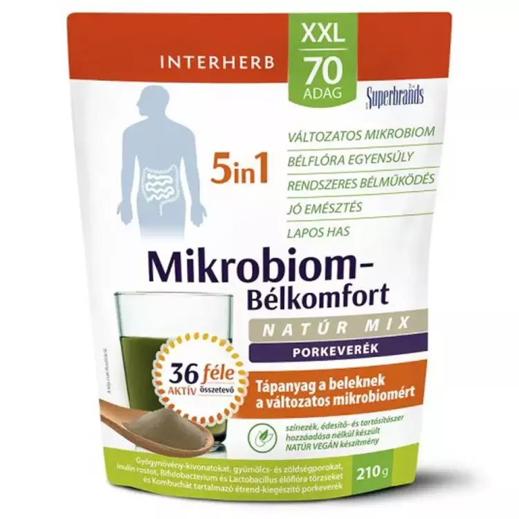 Interherb XXL Mikrobiom-Bélkomfort por alma-körte 210g Interherb XXL Mikrobiom-Bélkomfort por alma-körte 210g