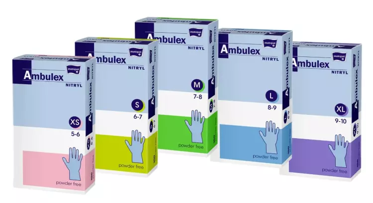 AMBULEX Vizsgálókesztyű nitril lila L 100x AMBULEX Vizsgálókesztyű nitril lila L 100x