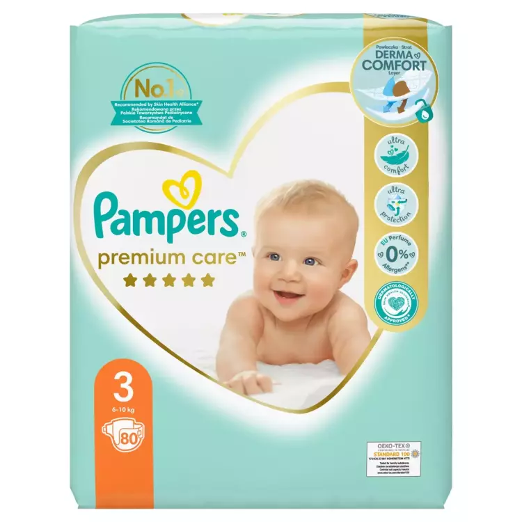 Pampers Premium Care nadrágpelenka 3-as 6-10 kg 80x Pampers Premium Care nadrágpelenka 3-as 6-10 kg 80x