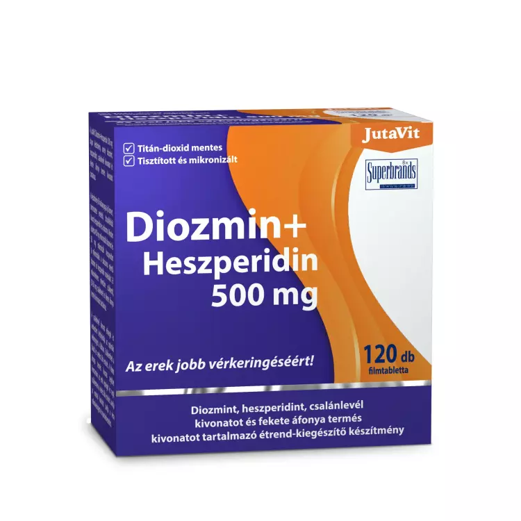 JutaVit Diozmin+ Heszperidin 500 mg tabletta 120x JutaVit Diozmin+ Heszperidin 500 mg tabletta 120x