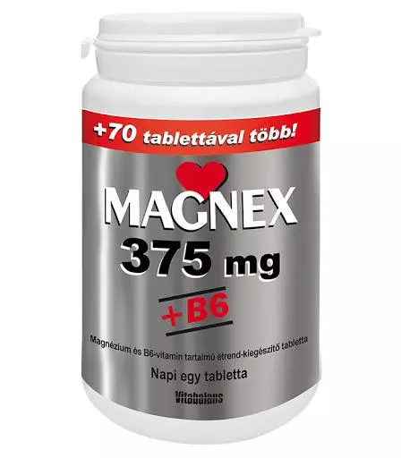 Magnex 375 mg+B6 tabletta Vitabalans 180x+70x Magnex 375 mg+B6 tabletta Vitabalans 180x+70x
