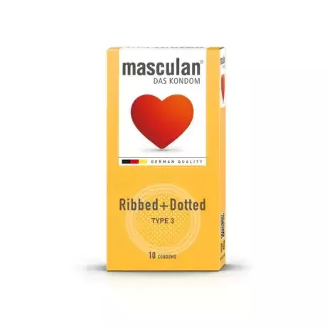 Masculan óvszer 3sz sárga bordázott 10x