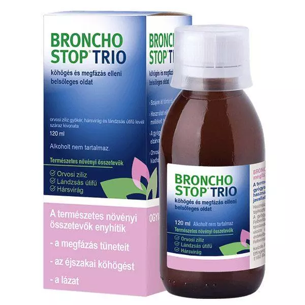 Bronchostop Trio köhögés/megfázás elleni bels.old. 1x120ml Bronchostop Trio köhögés/megfázás elleni bels.old. 1x120ml