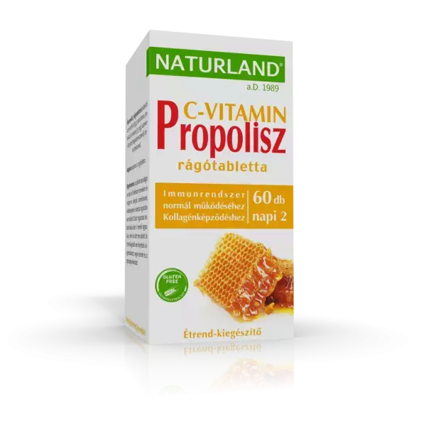 Naturland Propolisz+ C-vitamin szopogató tabl. 60x Naturland Propolisz+ C-vitamin szopogató tabl. 60x