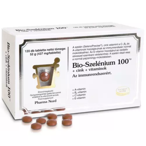 Bio-Szelénium 100TM+cink+vit. tabl. Pharma Nord 120x