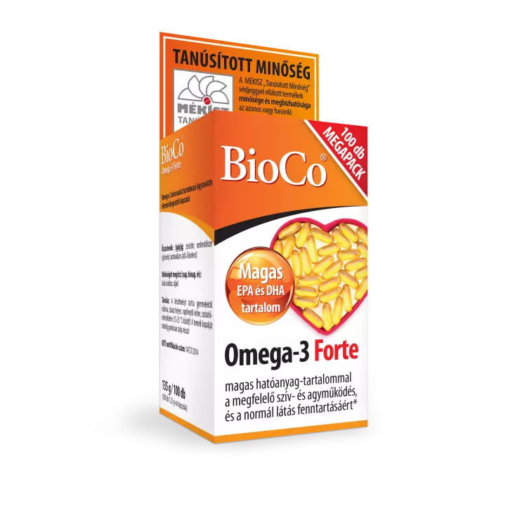 BioCo Omega-3 forte kapszula megapack 100x BioCo Omega-3 forte kapszula megapack 100x