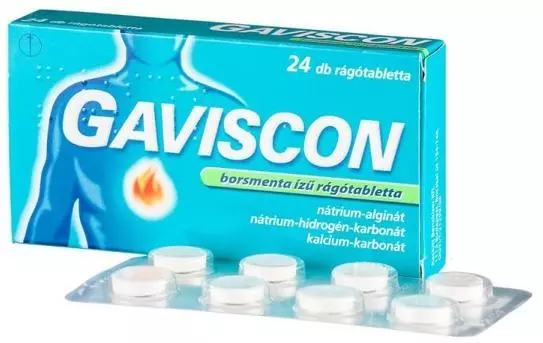 Gaviscon borsmenta ízű rágótabletta 24x Gaviscon borsmenta ízű rágótabletta 24x