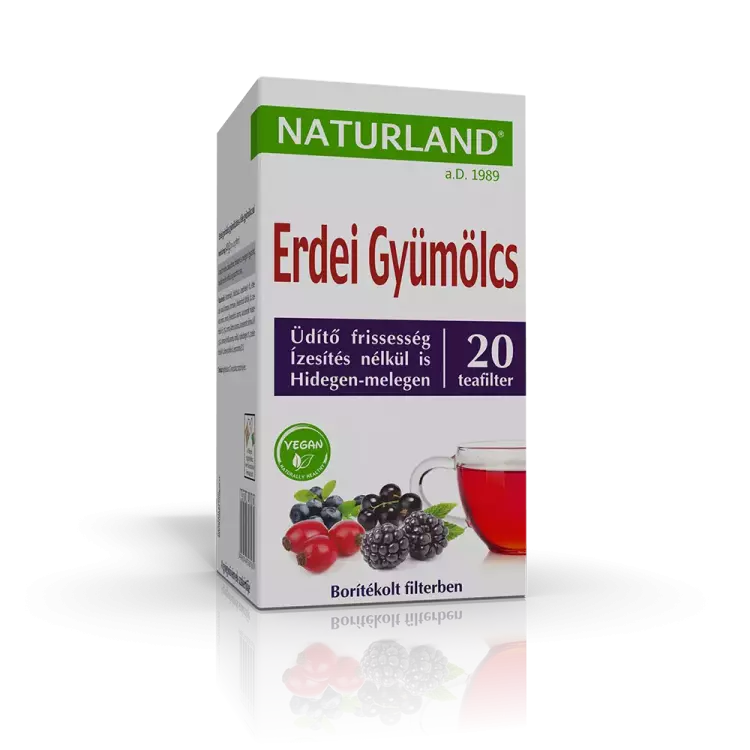 Gyümölcstea erdei gyümölcs filteres NATURLAND 20x2g Gyümölcstea erdei gyümölcs filteres NATURLAND 20x2g
