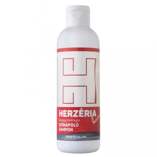 Herzéria Hair gyógynövényes sampon színápoló fekete haj 200ml