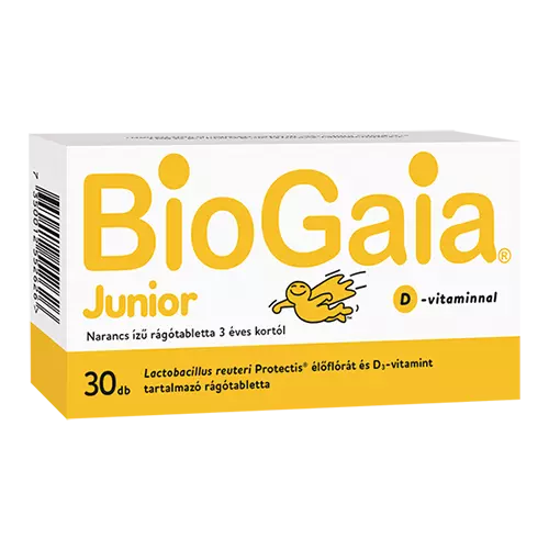 BioGaia ProTectis Junior+ D3 rágótbl. narancs 30x BioGaia ProTectis Junior+ D3 rágótbl. narancs 30x