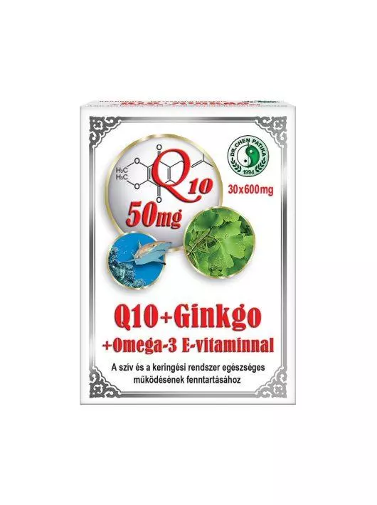 Dr.Chen Q10 Ginkgo Omega-3+ E-vitamin kapszula 30x Dr.Chen Q10 Ginkgo Omega-3+ E-vitamin kapszula 30x