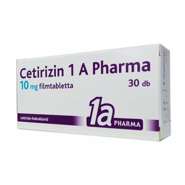 Cetirizin 1a Pharma 10 mg filmtabletta 30x Cetirizin 1a Pharma 10 mg filmtabletta 30x