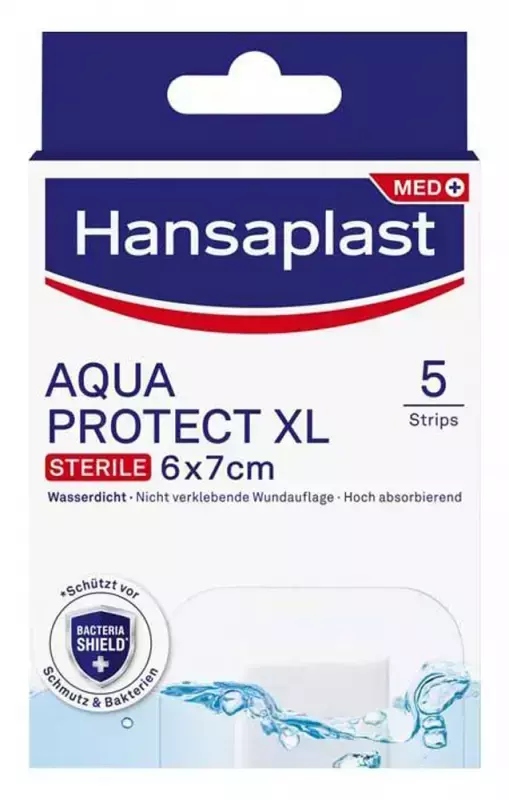 Hansaplast MED Aquaprotect sebtapasz antibakt. XL 5x