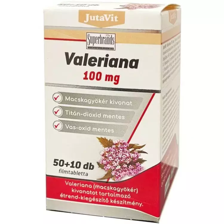 JutaVit Valeriana 100 mg filmtabletta 50x+10x JutaVit Valeriana 100 mg filmtabletta 50x+10x