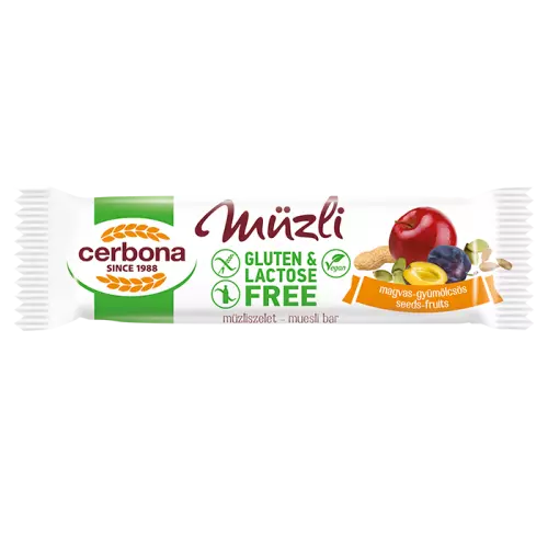 Cerbona gluténmentes müzliszelet magvas-gyümölcsös 35g