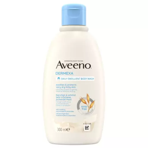 Aveeno Dermexa bőrpuhító tusfürdő illatmentes 300ml