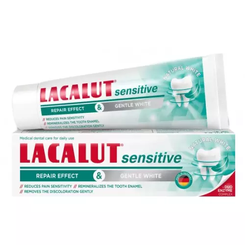 Lacalut Sensitive repair eff. gentle white fogkrém 75ml