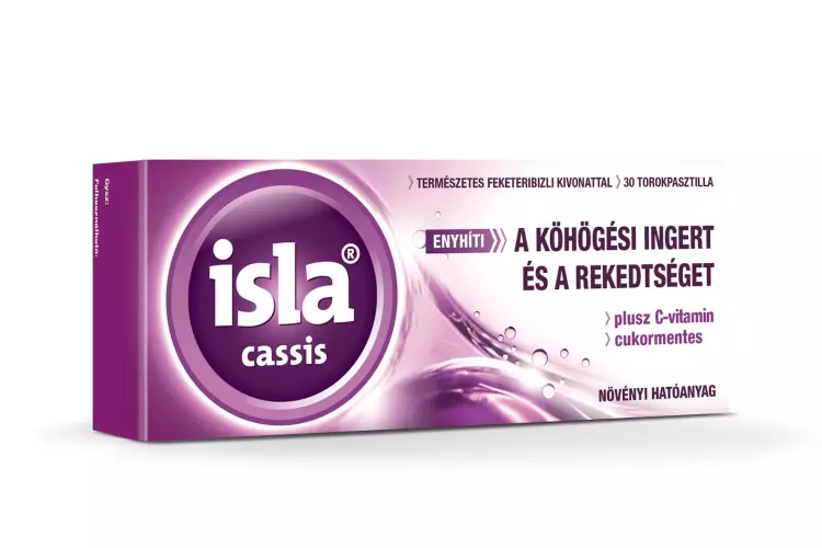 Isla-Cassis Plus C-vitamin torokpasztilla 30x Isla-Cassis Plus C-vitamin torokpasztilla 30x