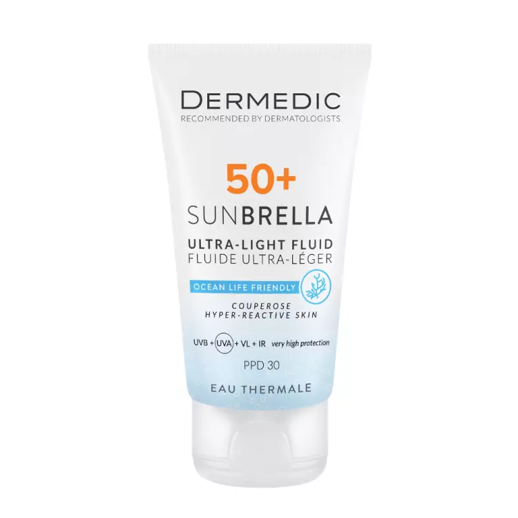 Dermedic Sunbrella Ultra Light SPF50+ fluid rosaceás bőrre 40ml Dermedic Sunbrella Ultra Light SPF50+ fluid rosaceás bőrre 40ml