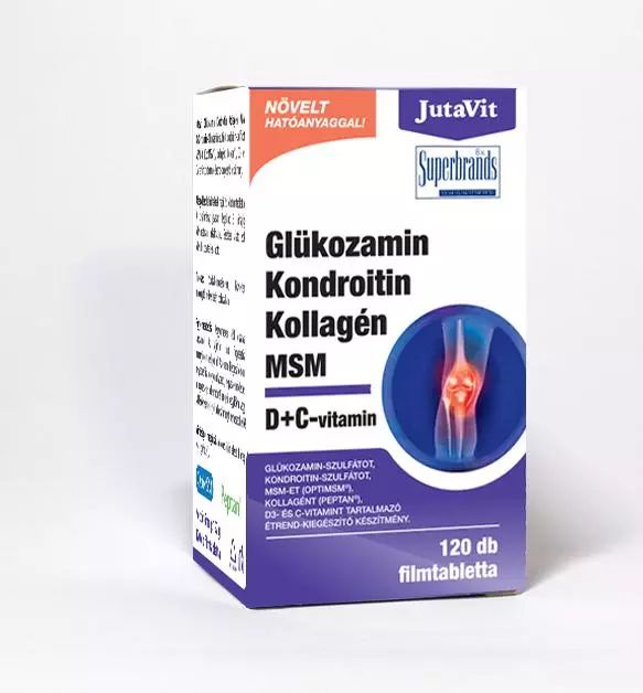 JutaVit Glükózamin Kondroitin kollagén MSM ftbl. 120x JutaVit Glükózamin Kondroitin kollagén MSM ftbl. 120x