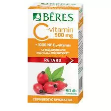 Béres C-vitamin  500 mg csipke+D3 1000NE ret.tabl. 90x