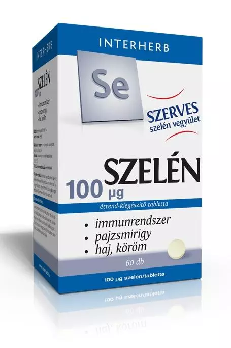INTERHERB Szerves szelén 100mcg tabletta 60x INTERHERB Szerves szelén 100mcg tabletta 60x