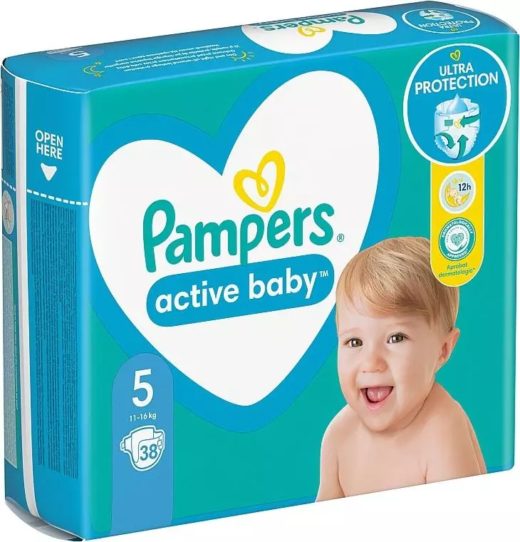 Pampers Active Baby nadrágpelenka 5-ös 11-16kg 38x Pampers Active Baby nadrágpelenka 5-ös 11-16kg 38x