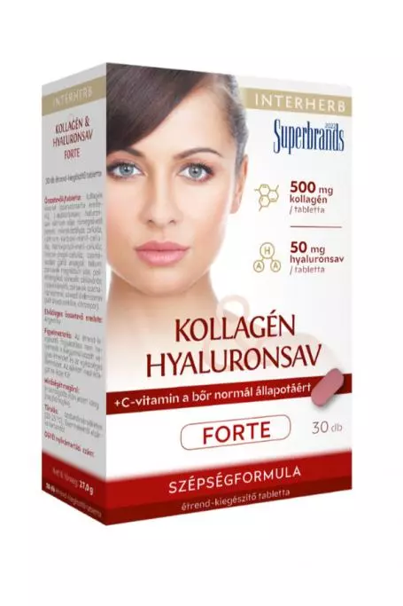Interherb Kollagén+ Hyaluronsav Forte tabletta 30x