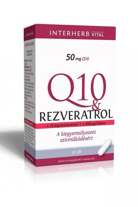 Interherb Q10+ Rezveratrol kapszula 30x