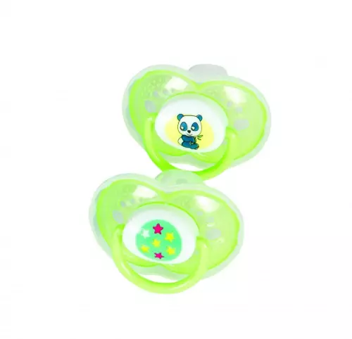 Baby-Bruin játszócumi szilikon kupakos 0-6hó 2x