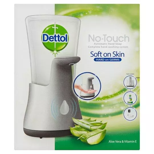 Dettol érintés nélküli kézmosó készülék + aloe gél 1x Dettol érintés nélküli kézmosó készülék + aloe gél 1x