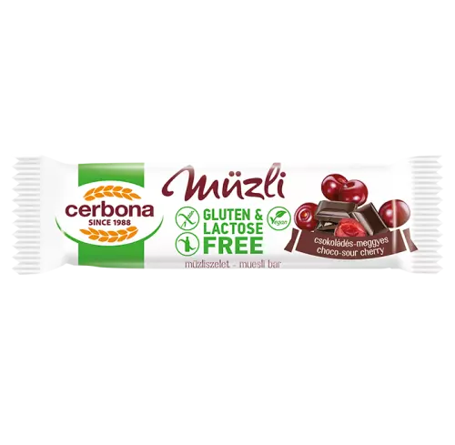 Cerbona gluténmentes müzliszelet csokismeggy 35g