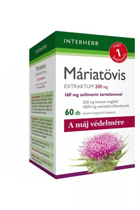Interherb Napi1 Máriatövis Extraktum kapszula 60x Interherb Napi1 Máriatövis Extraktum kapszula 60x