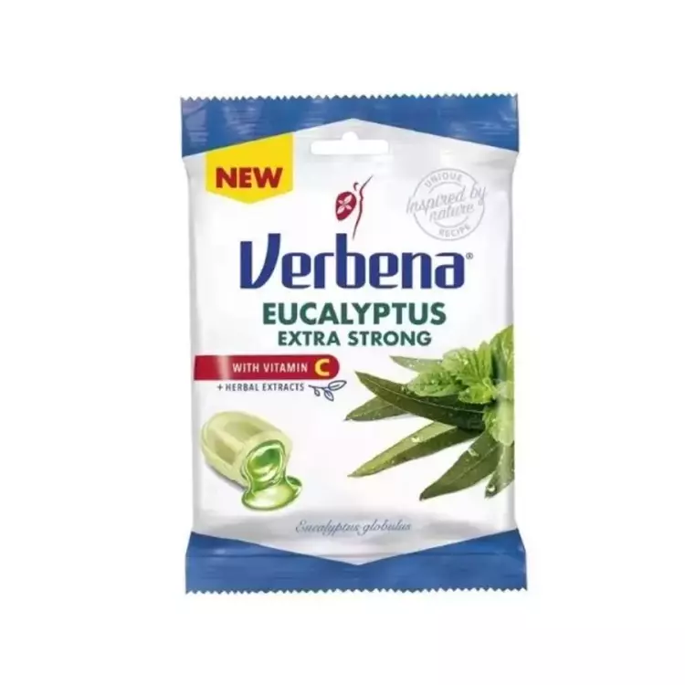 Verbena cukorka extra strong eukaliptusz 60g Verbena cukorka extra strong eukaliptusz 60g
