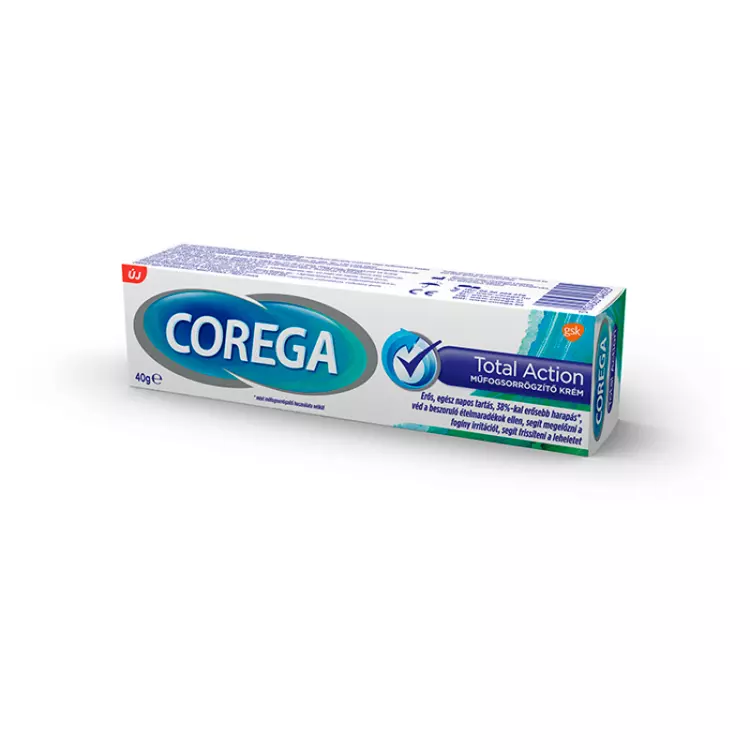 Corega műfogsorrögzítő krém Total Action 40g Corega műfogsorrögzítő krém Total Action 40g