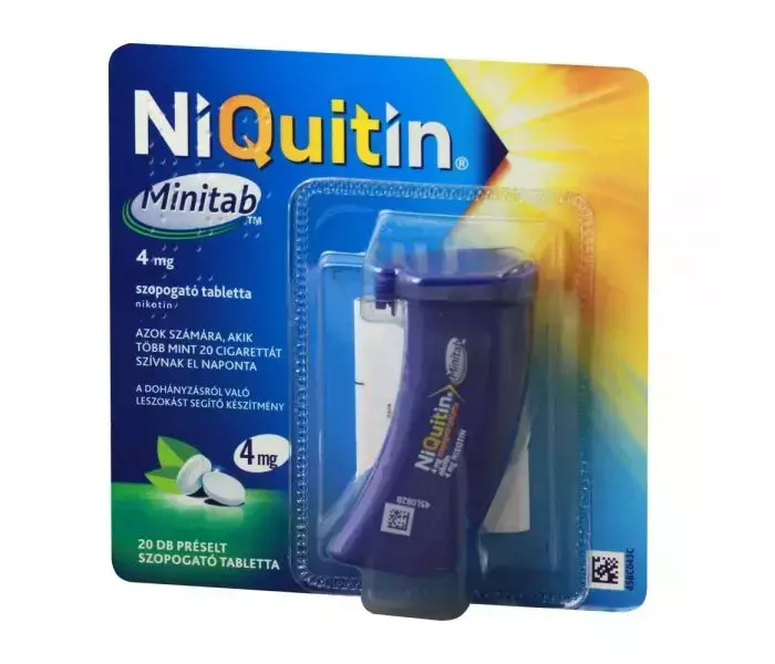 NiQuitin Minitab 4 mg préselt szopogató tabletta 1x20 NiQuitin Minitab 4 mg préselt szopogató tabletta 1x20