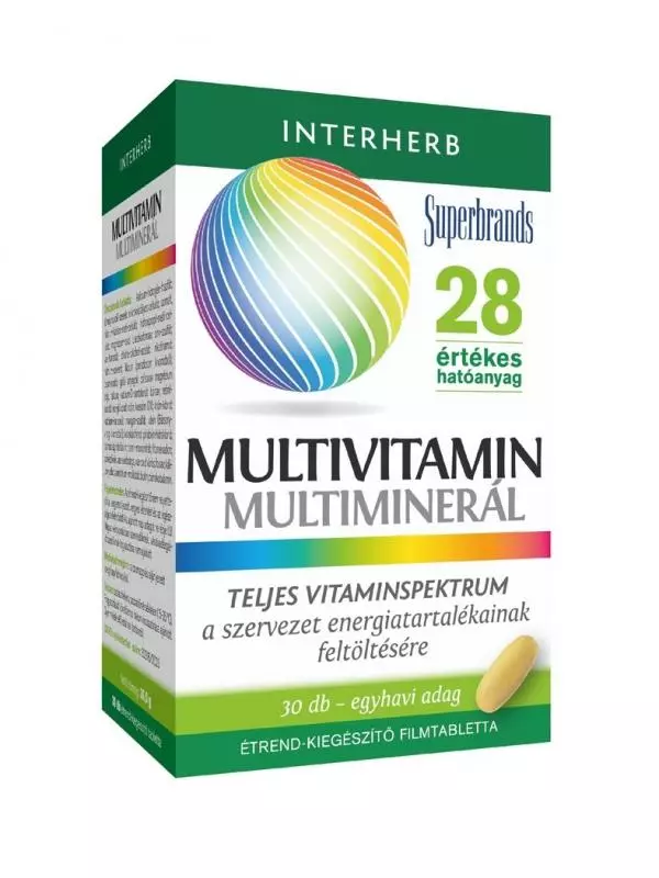 Interherb Multivitamin+ Multimineral filmtabletta 30x Interherb Multivitamin+ Multimineral filmtabletta 30x