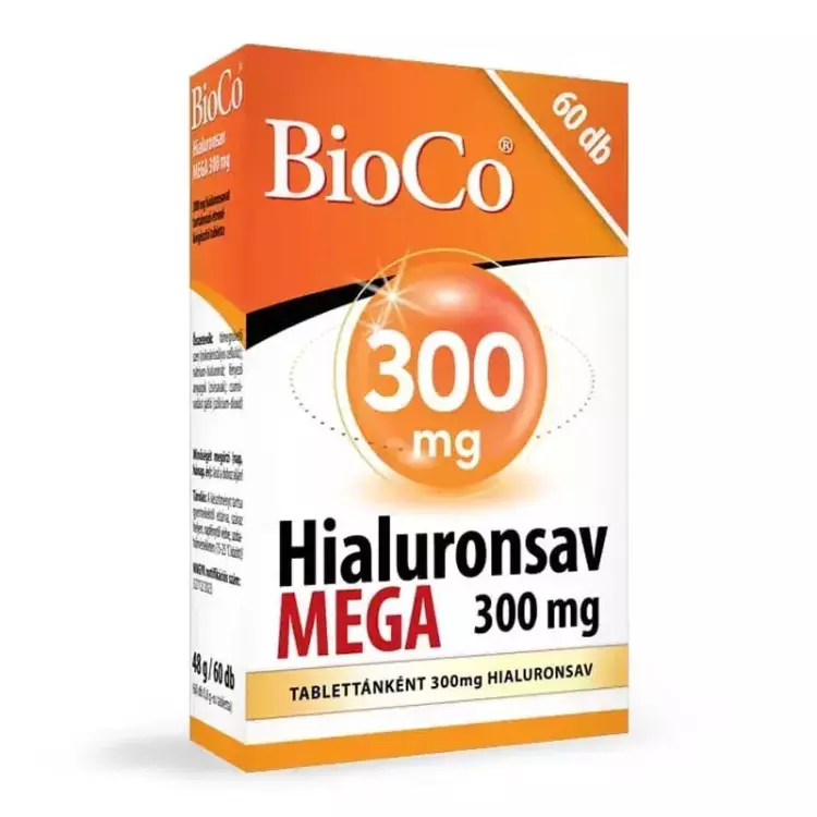 BioCo Hyaluronsav Mega 300 mg tabletta 60x BioCo Hyaluronsav Mega 300 mg tabletta 60x