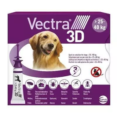 Vectra 3D rácsep. old. 4,7ml L 25-40kg kutya A.U.V 3x